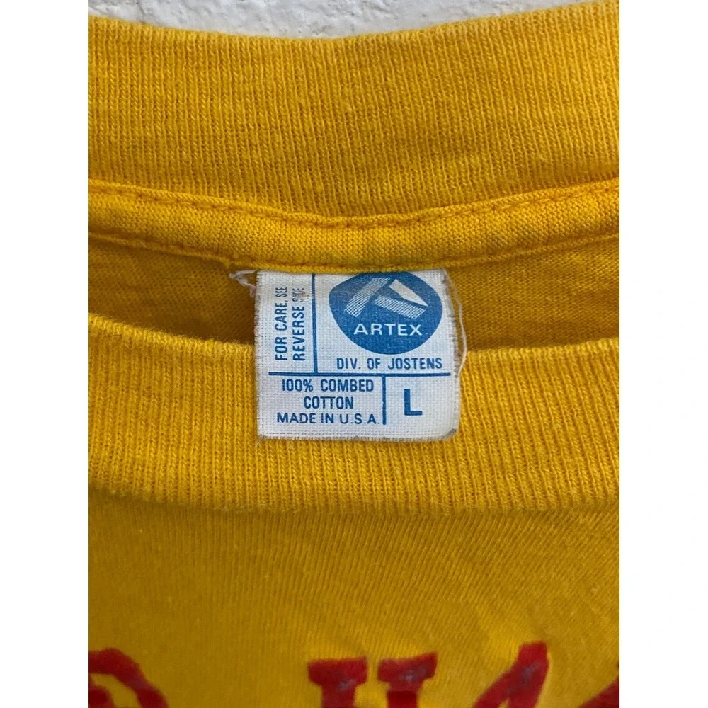 Vintage 1980s Marine Corp Camp Hansen Okinawa Felt Print Tshirt Mens‎ Medium